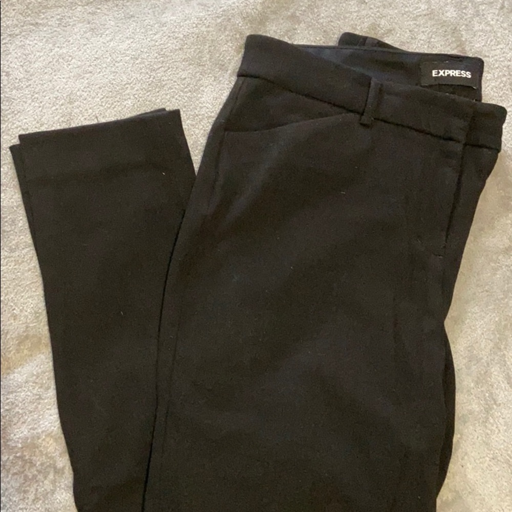 Express Black Skinny Stretch Mid Ride Dress Pants